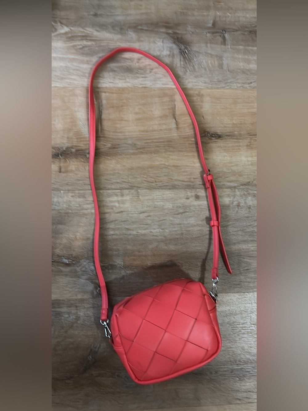 A New Day Red Woven Crossbody Bag